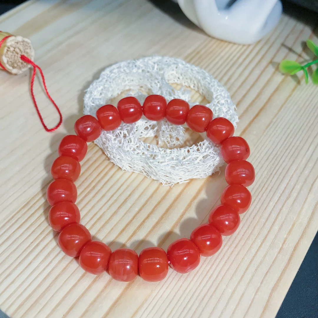 【小雪】南红保山滴水洞精美老型百搭手串11mm