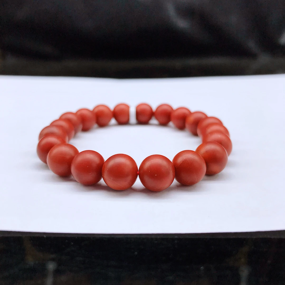 【小雪】南红保山高货精品哑光百搭手串9mm