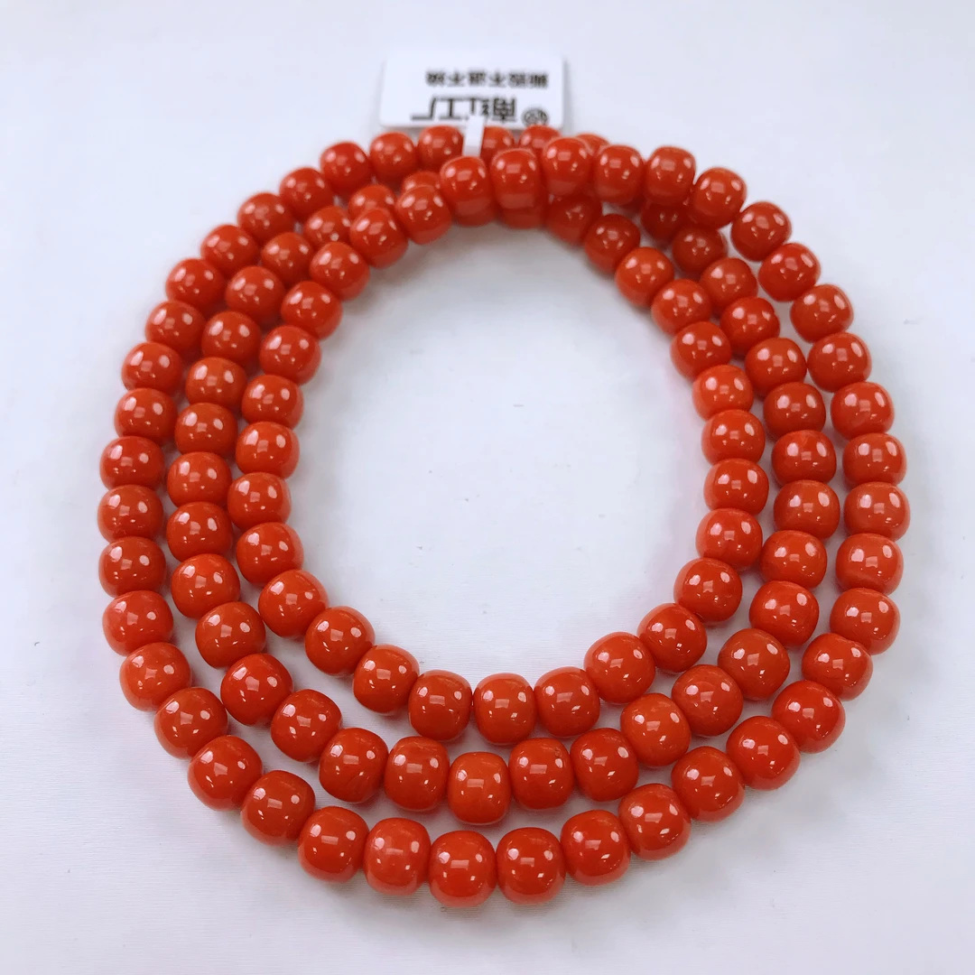 【鼎利源】南红保山典藏级精美时尚老型多圈7mm（多样式发其一）