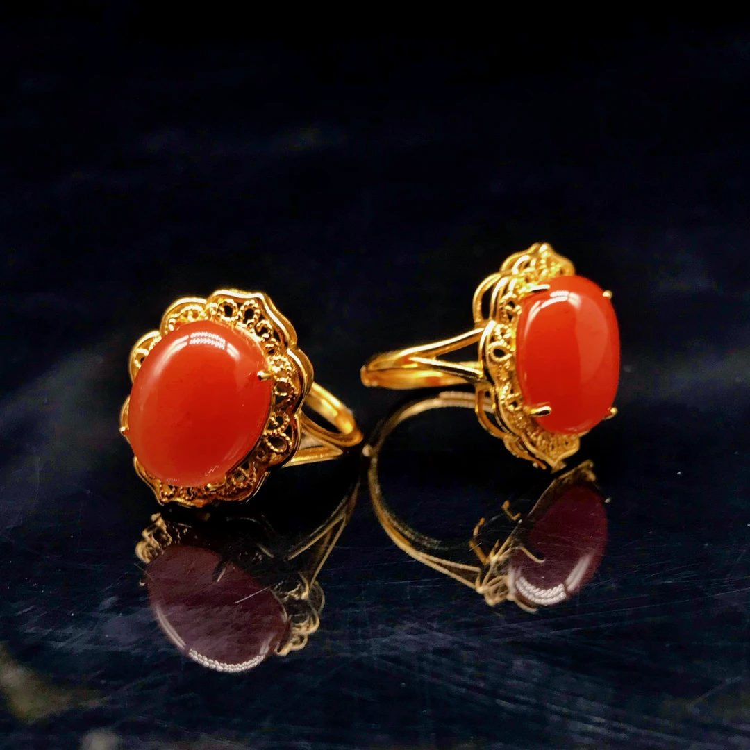 【小雪】（清货）南红保山精美冰红戒指【多样式发其一】