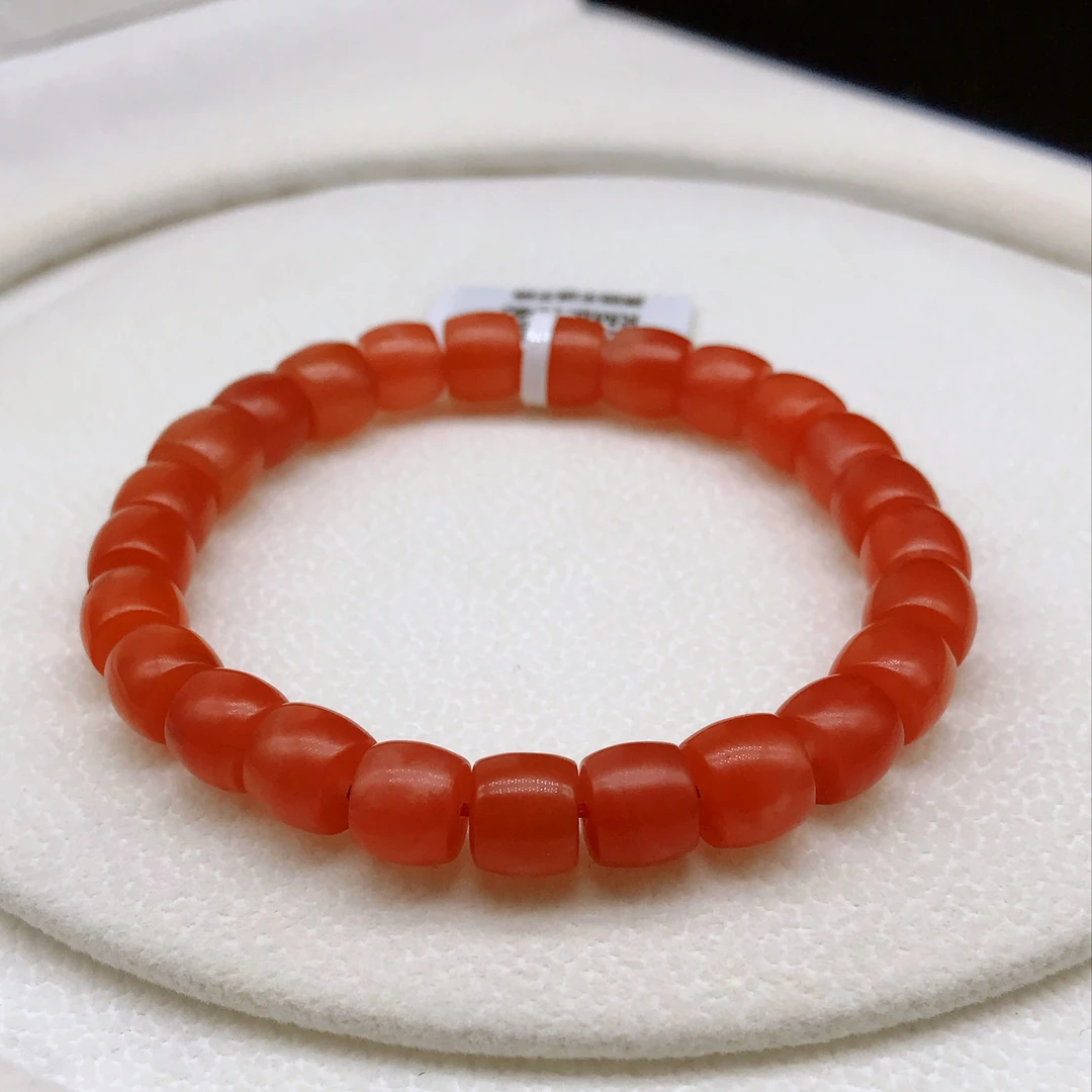 【小雪】南红保山直切哑光精美百搭手串8mm