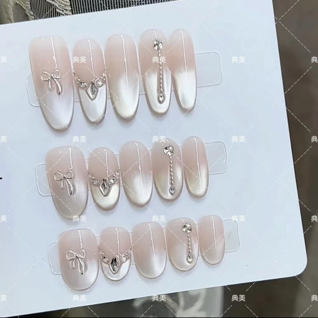 【月光闪烁】纯手工穿戴甲高级轻奢穿戴式美甲贴长款显白百搭美甲
