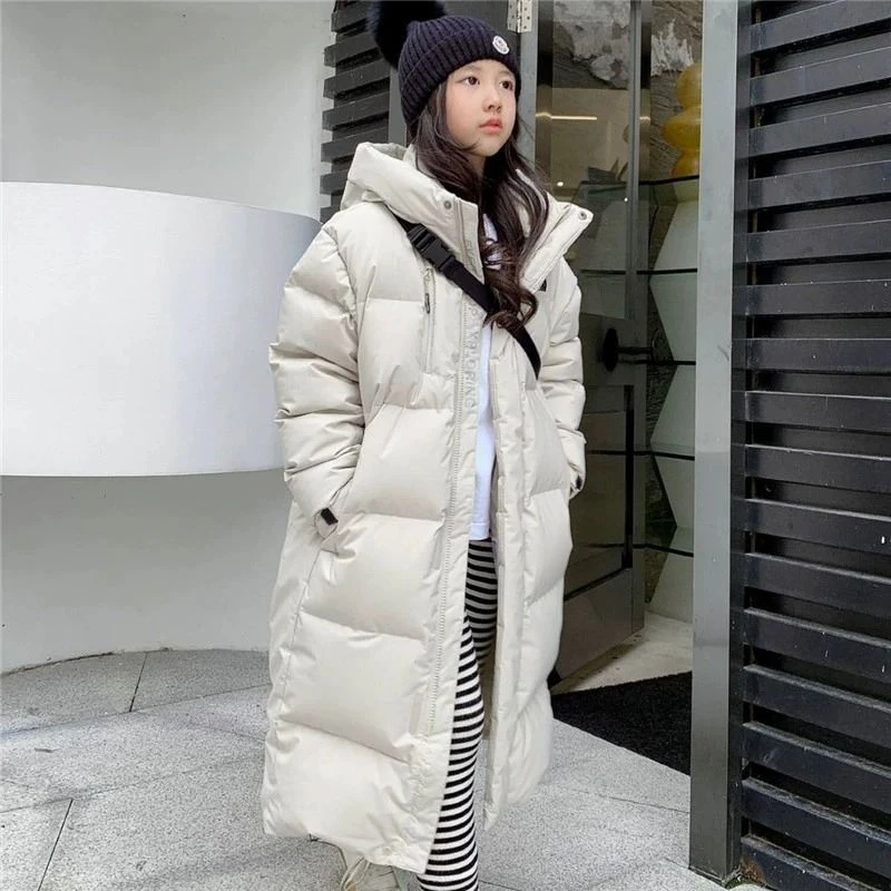 小扬哥推荐女童长款过膝羽绒服新款冬装儿童洋气大童加厚衣外套潮