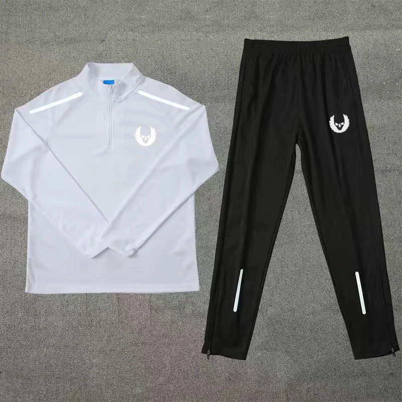 体育生田径训练服长袖长裤套装男女跑步体考比赛服宽松速干半拉链