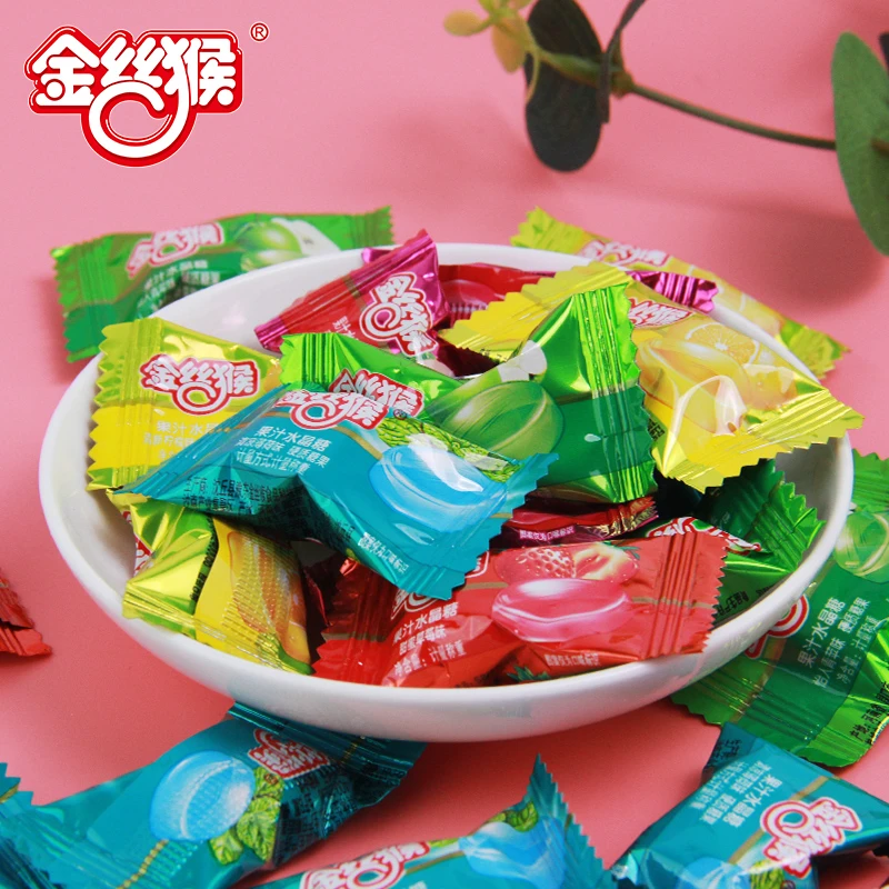 金丝猴果汁水晶糖硬糖水果糖散称多口味混合装结婚婚庆正品喜糖果