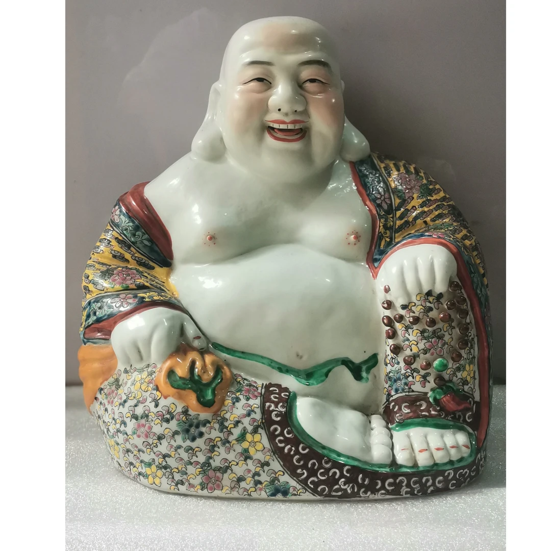 粉彩大肚弥勒佛摆件 陶瓷