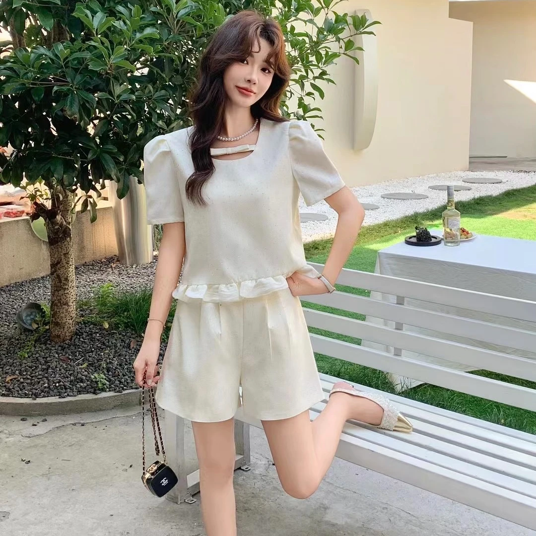 短袖套装上衣短裤时尚休闲夏季减龄短袖套装上衣短裤时尚休闲夏季