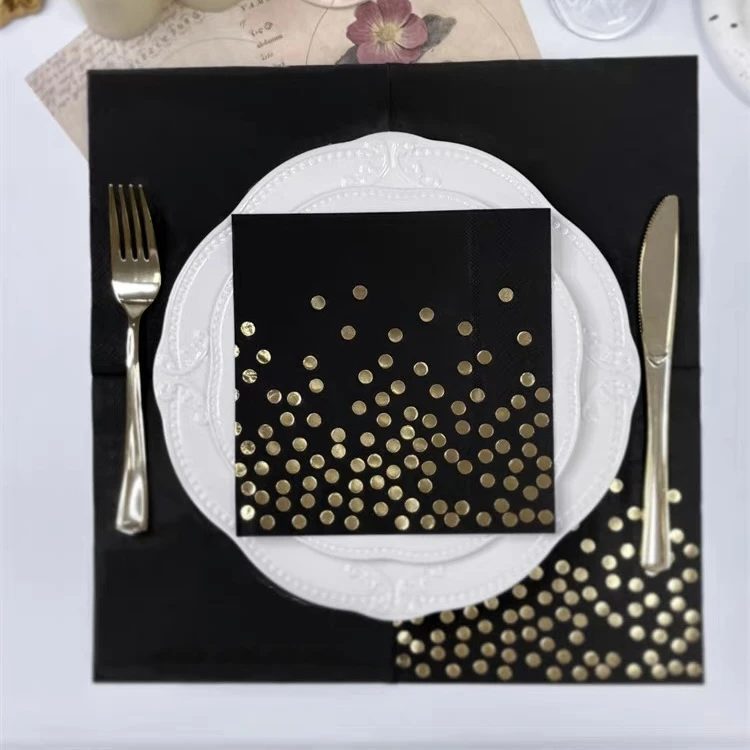 黑色系简约多功能吸水无香家用西餐纸巾（发5斤半）