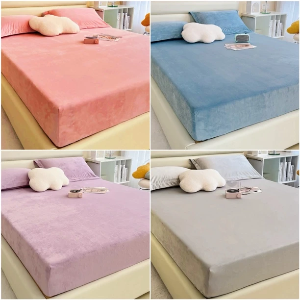 《小华外贸》约180x200 牛奶绒床笠 不挑色发一个微瑕