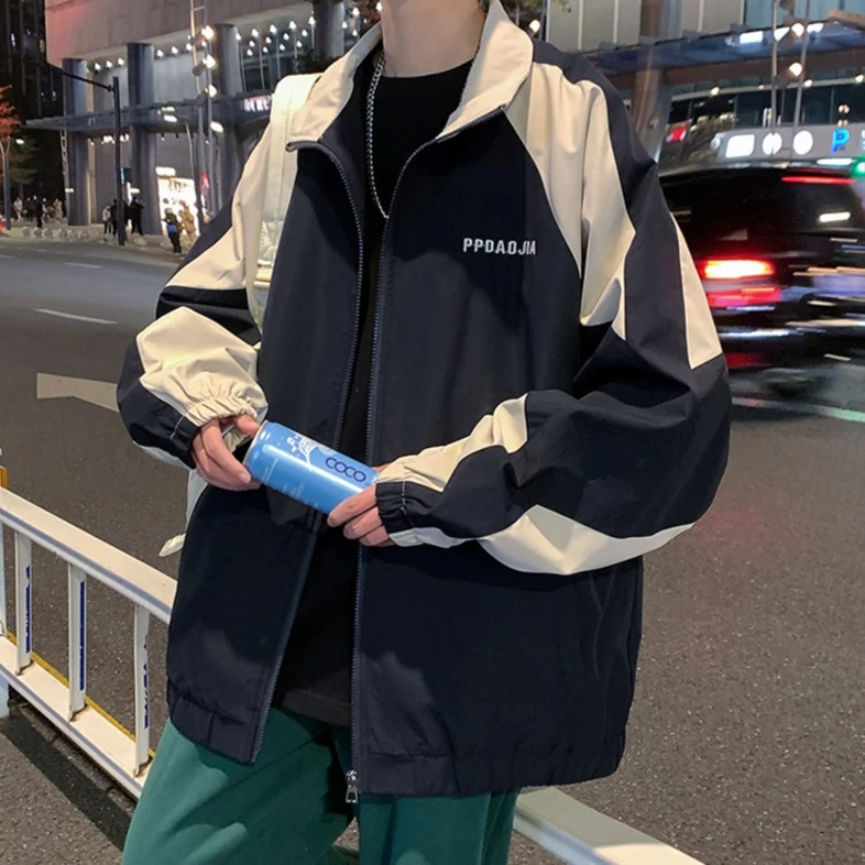 美式冲锋衣外套男春秋潮流ins大码宽松休闲百搭帅气港风夹克韩版