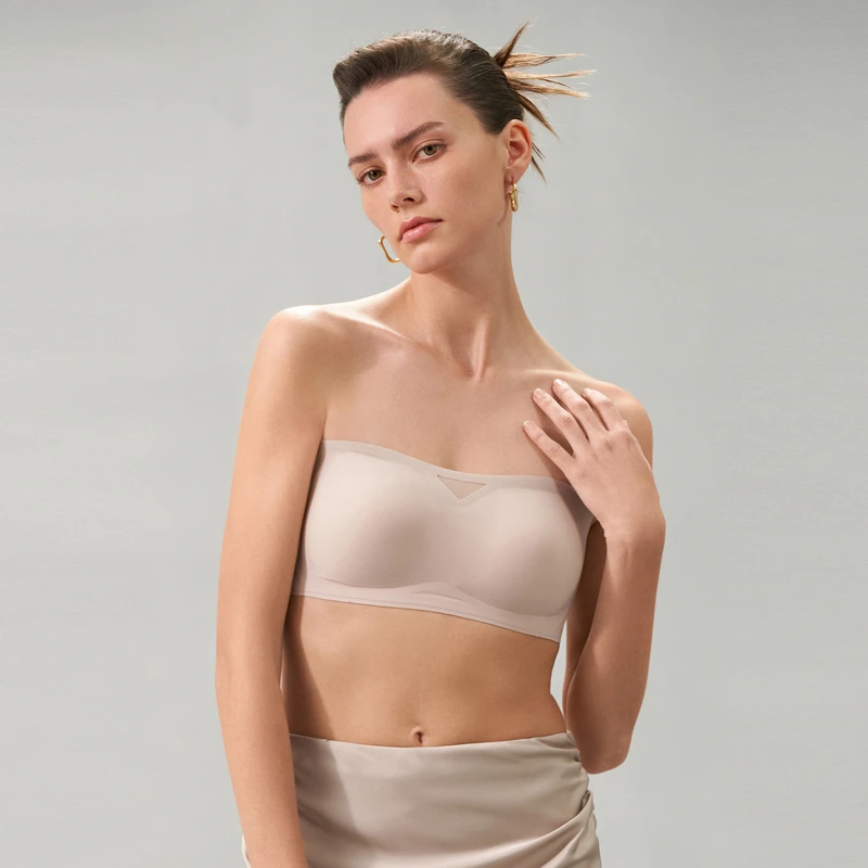 爱慕【誓颜】1/2流光风无托背心式不掉杯可拆卸肩带抹胸AM179411