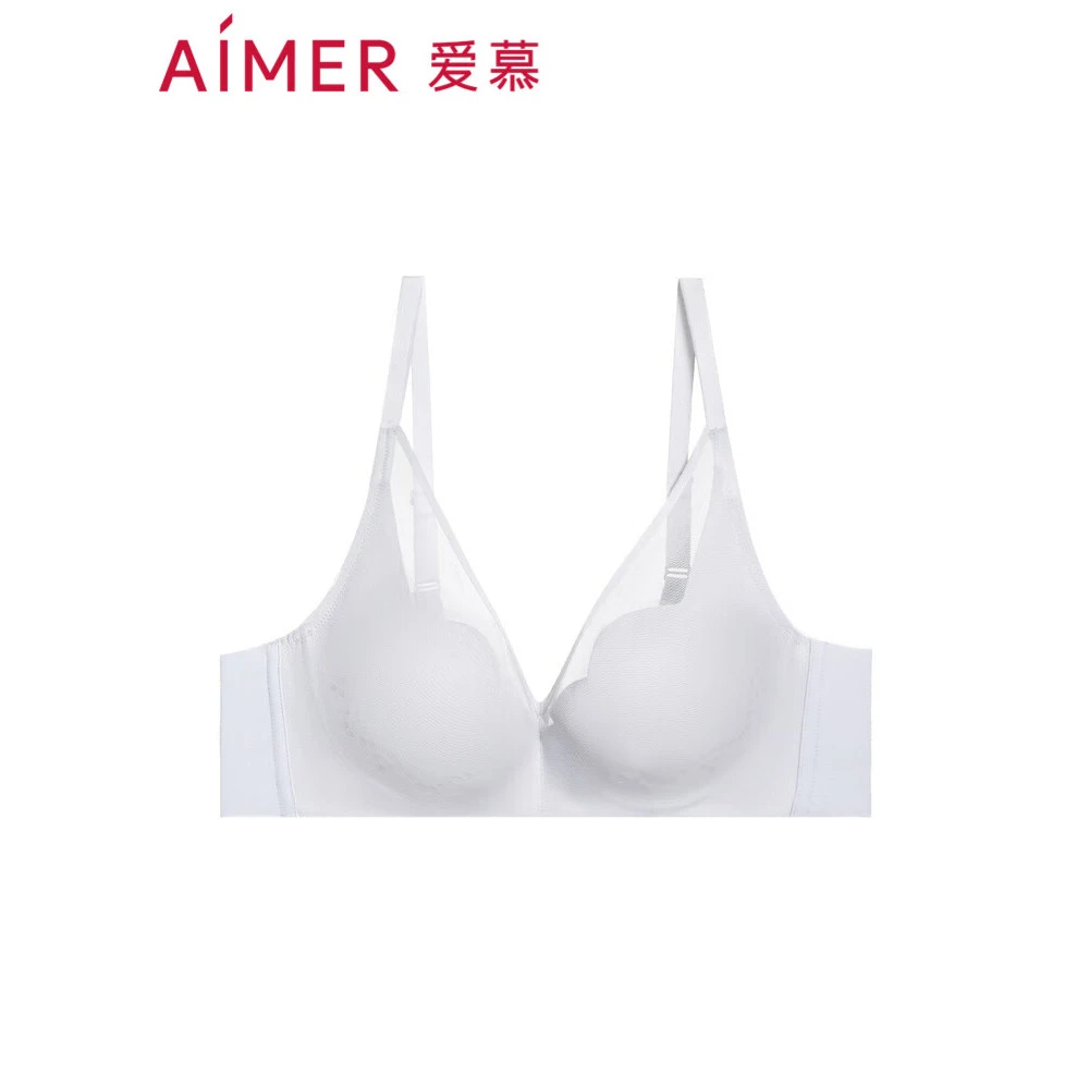 爱慕内衣女大胸显小大罩杯薄款洞洞透气聚拢花瓣文胸罩AM118551