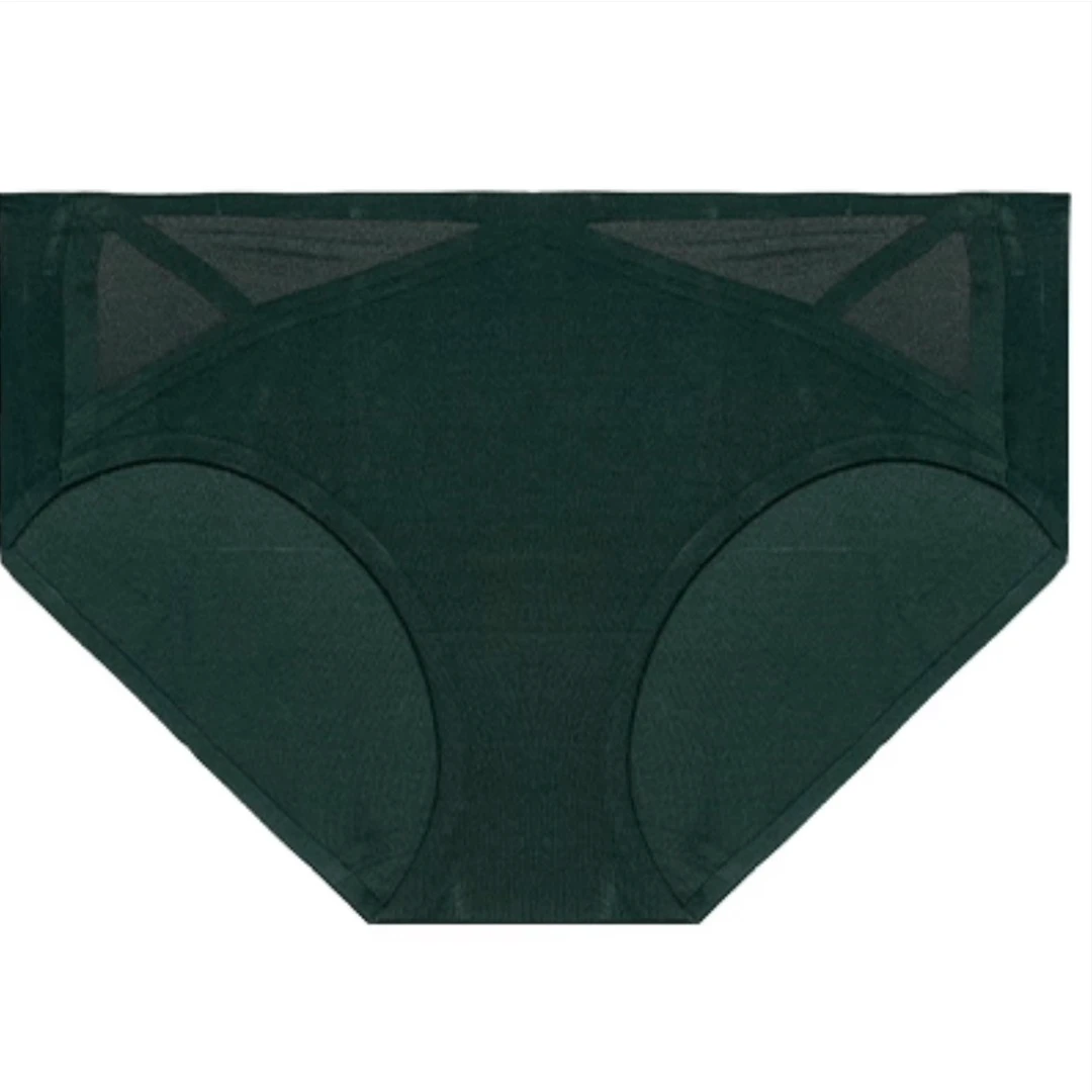 爱慕·CHUANG几何流光风内裤性感舒适蕾丝法式中腰平角裤CA231351