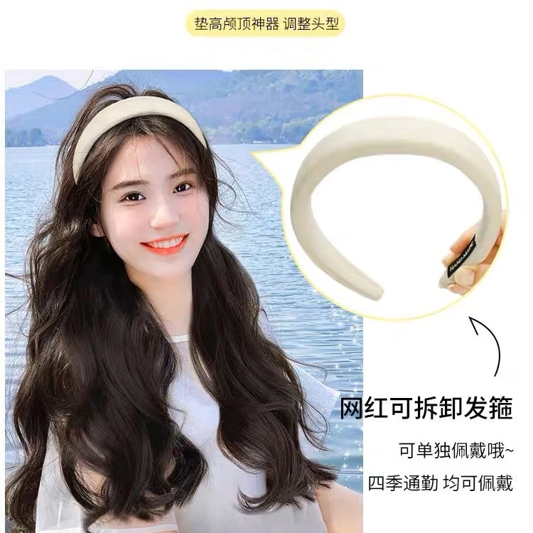 【温柔乖巧发箍假发】女长发头套一体水波纹高颅顶仿真自然增发量