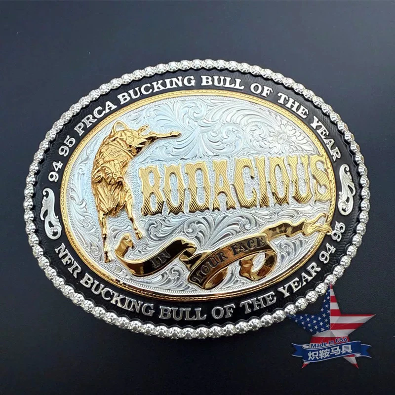 Made in USA 美国蒙大拿PRCA西部牛仔94/95年纪念巴扣 冠军皮带扣