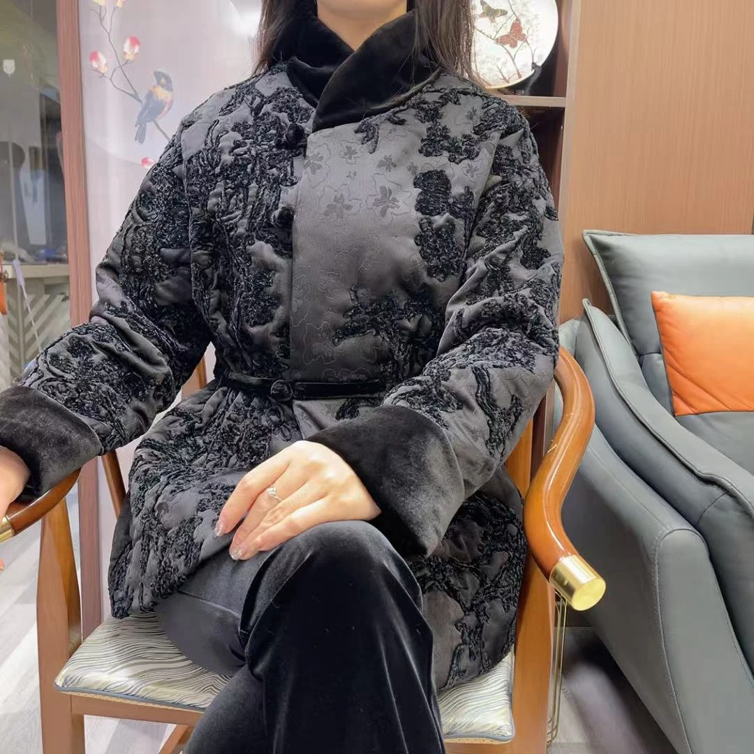 【依美之源】植绒立领三粒扣外衣