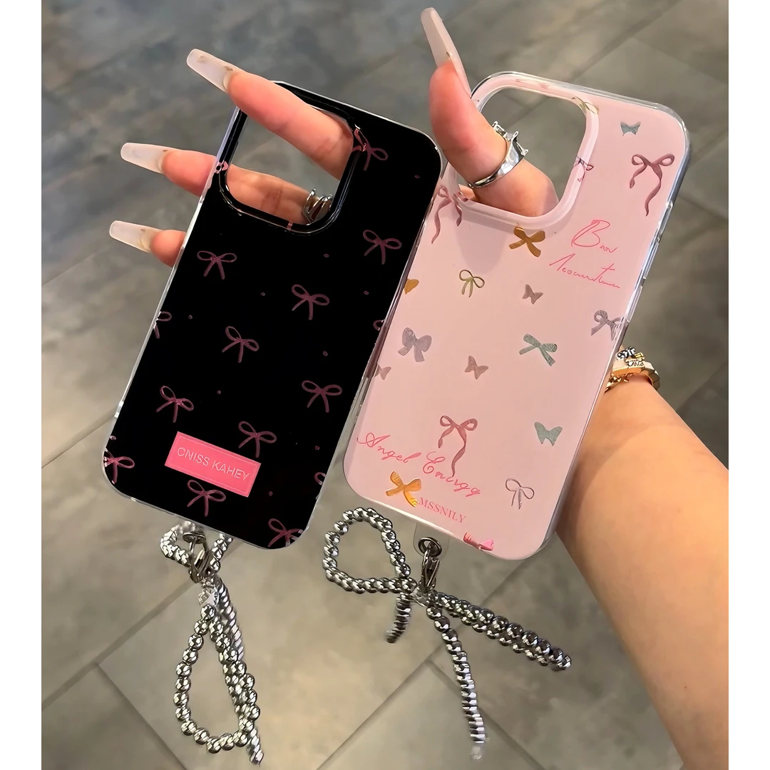 雅天立满屏蝴蝶结适用苹果15手机壳iPhone14女13华为vivo小米oppo