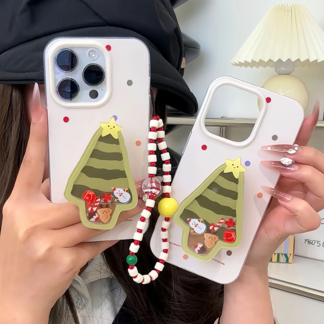 雅天立圣诞树摇摇乐适用苹果16手机壳iPhone13软华为vivo小米oppo