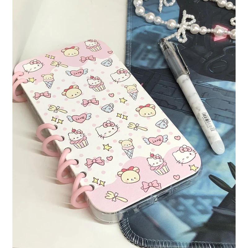 可爱轻松熊Kitty适用iPhone16promax手机壳苹果13/15翻盖笔记本14