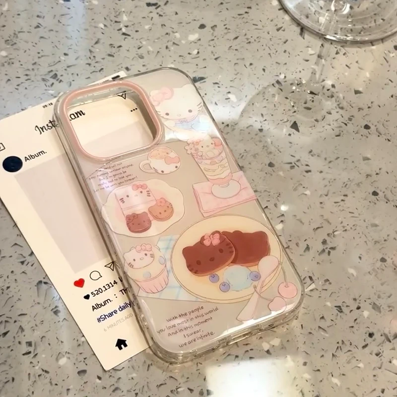 雅天立卡通美食凯蒂猫适用iPhone16苹果13手机壳15promax可爱1411