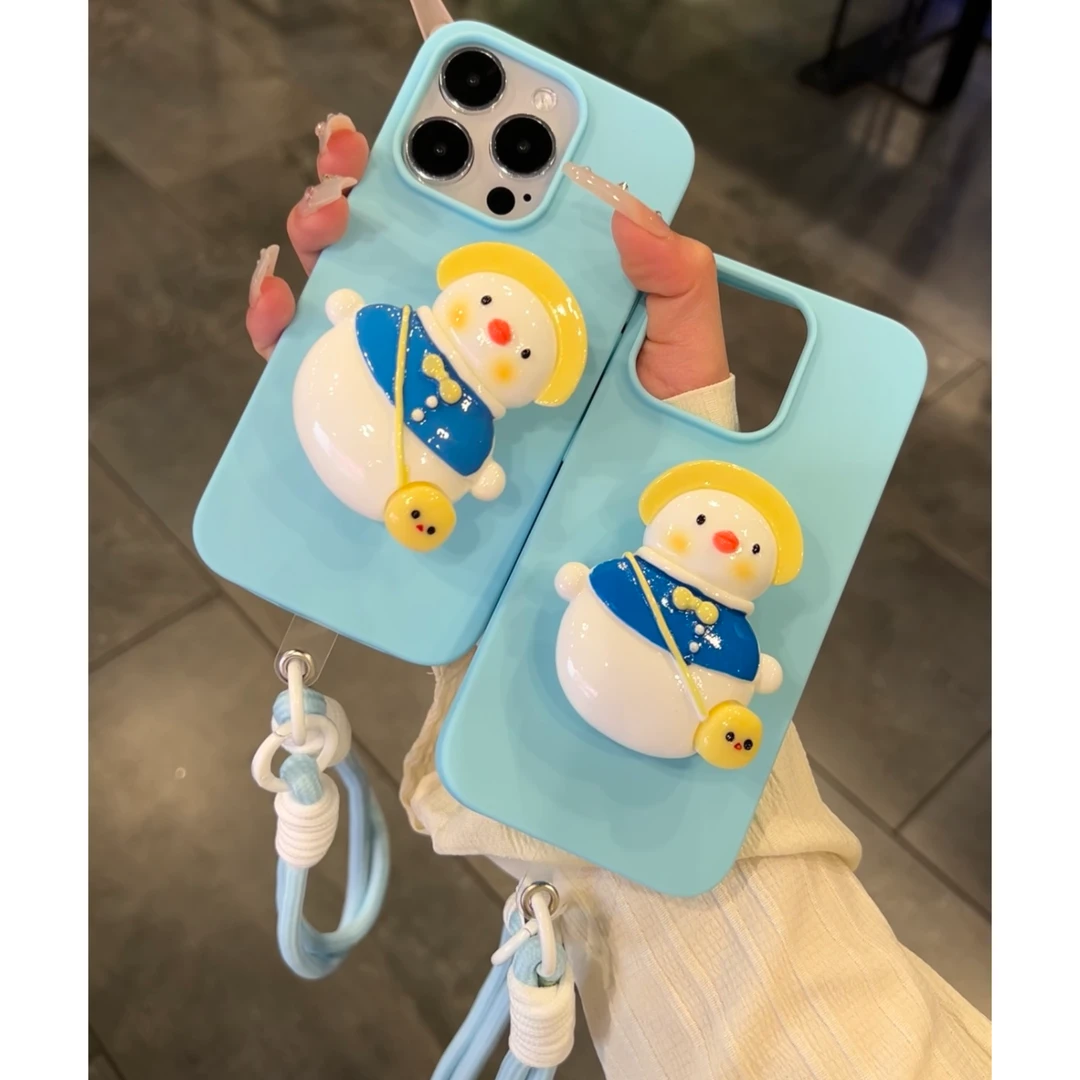 雅天立立体鸭子支架适用iPhone15苹果13promax手绳14手机壳11软12