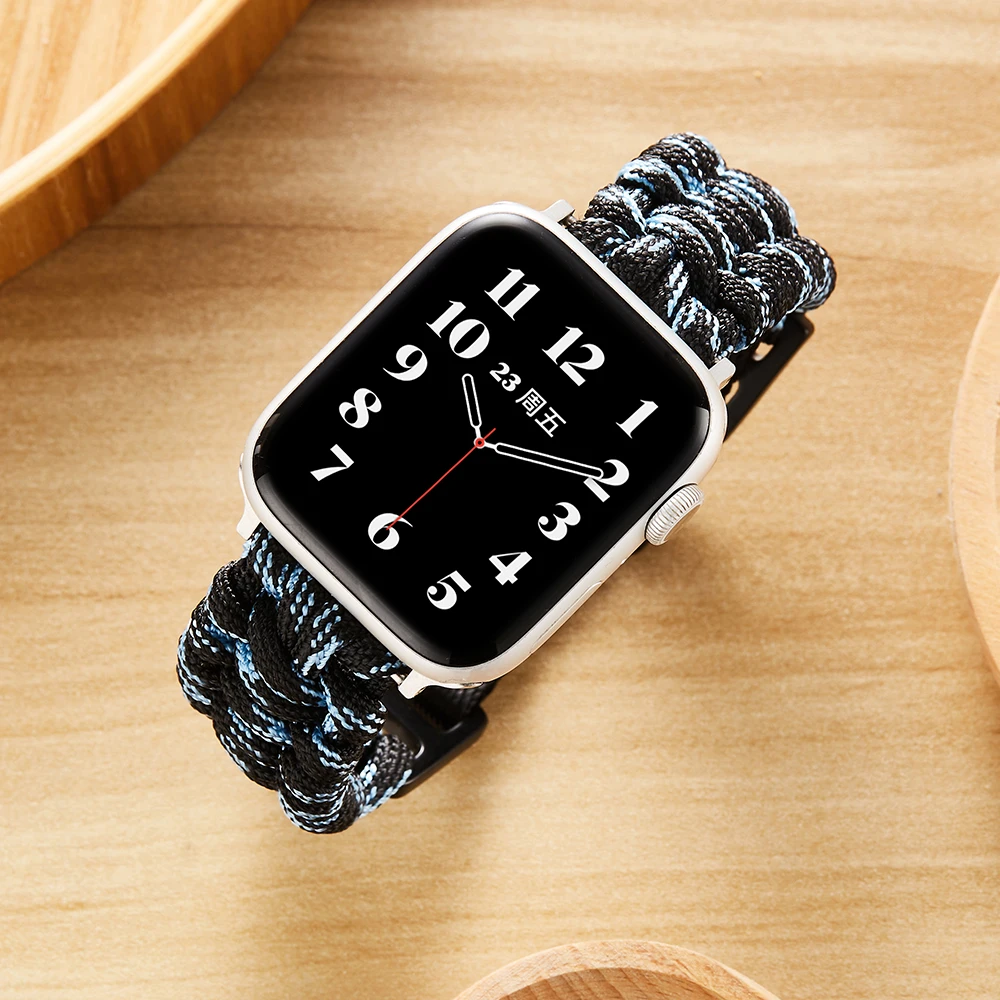 索柯适用applewatch表带S10苹果手表Ultra表带运动编织尼龙表男女