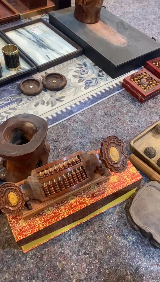 【闪购商品】木手工艺...黄花梨算盘摆件