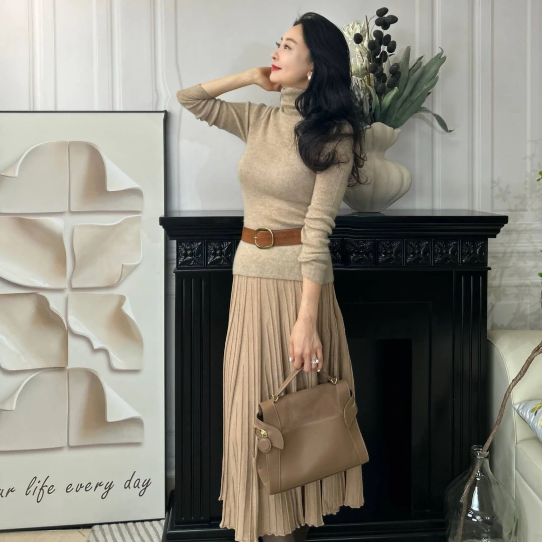 【Susie独立开发】-贝多芬-源是驼色美丽诺羊毛半裙