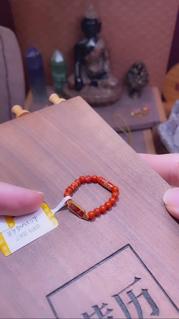 【闪购商品】南红玛瑙戒指银S925镶嵌YC00330南红MDZ戒指