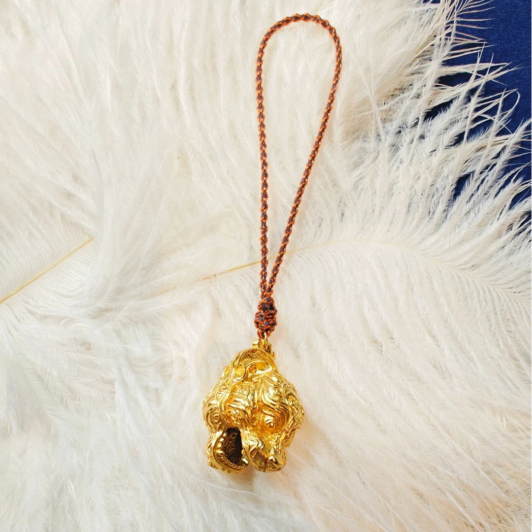 铜合金吊坠 虎头铃铛护护挂饰【十三娘灵宝】