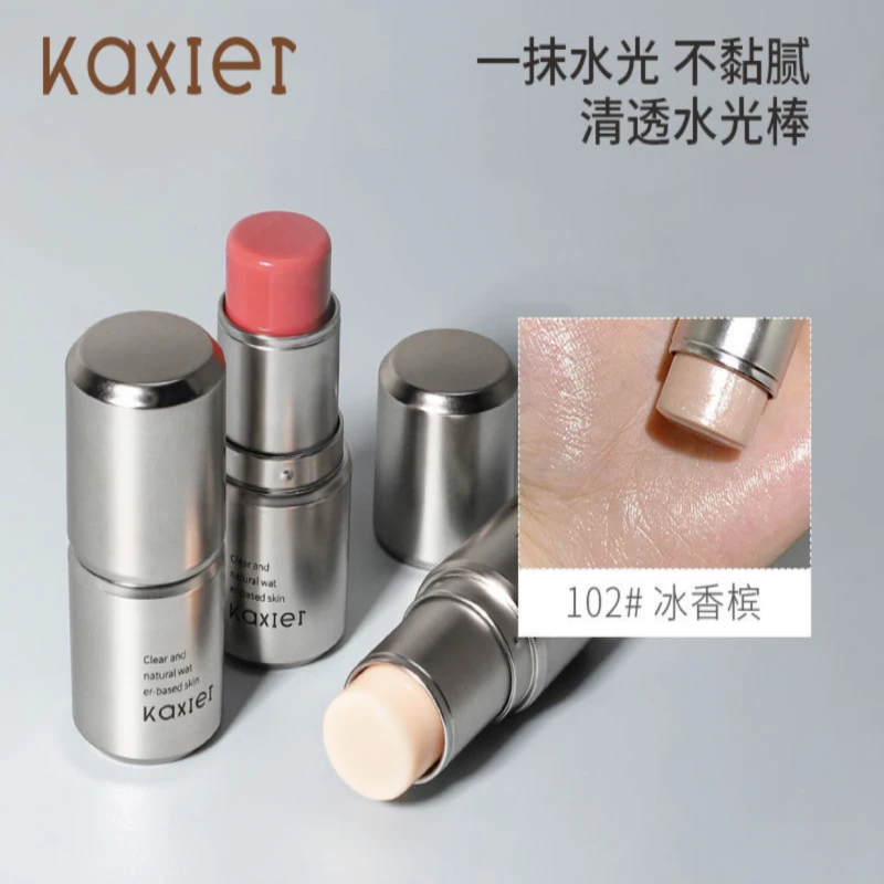 清透灵动水光高光棒自然提亮侧影平价细闪光女腮红懒人修容棒细腻