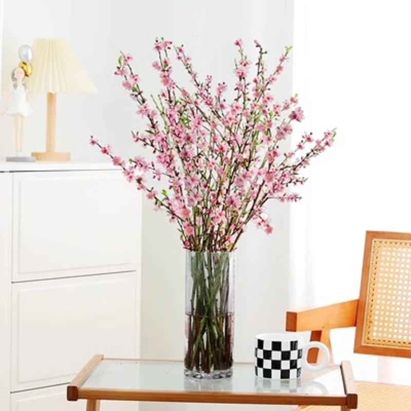 桃花枝鲜枝花卉植物盆栽室内好养珍珠李吊钟绿植水养樱花四季开花