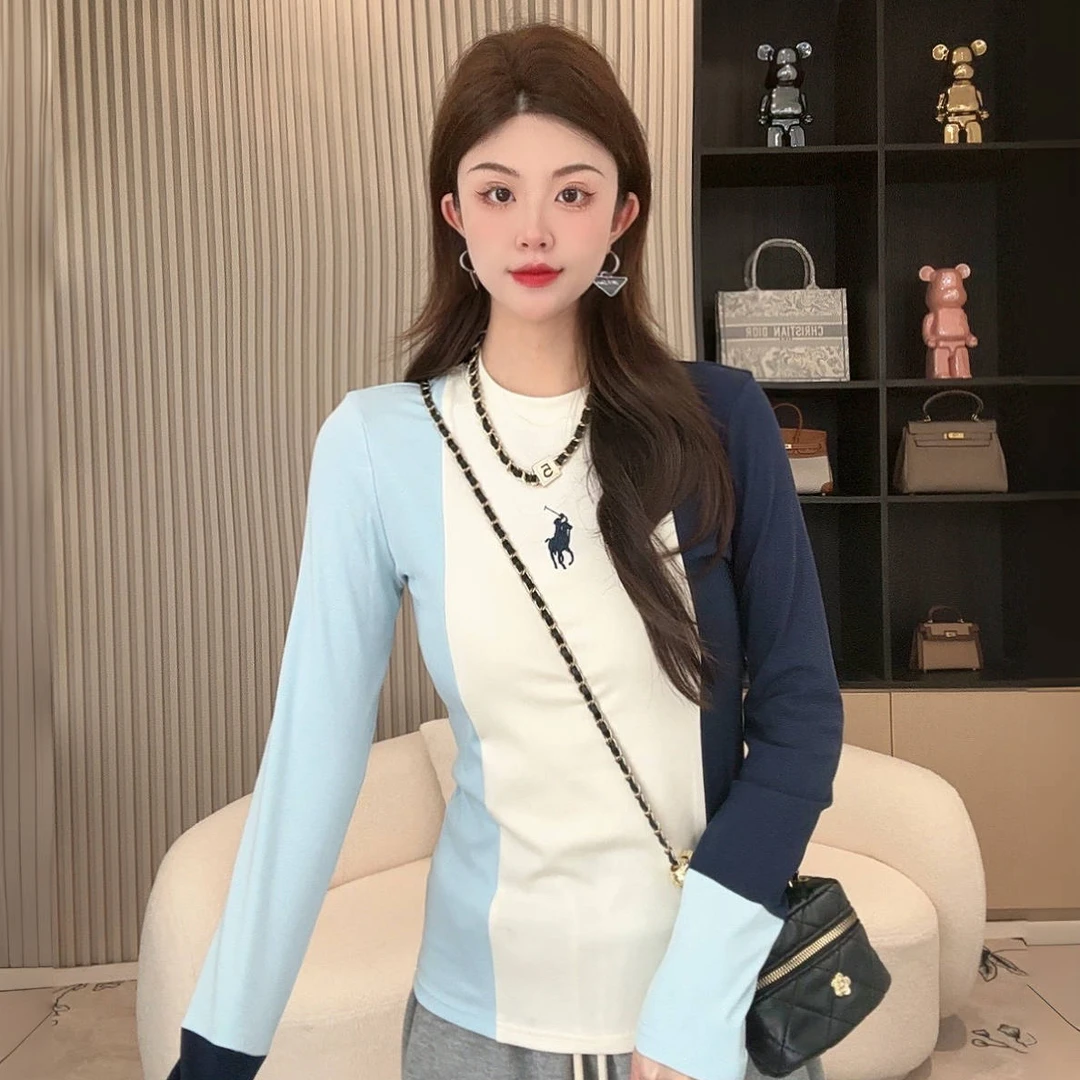 媛媛SOYFSD-2024年新款显瘦时尚百搭休闲重工T恤上衣长袖C062