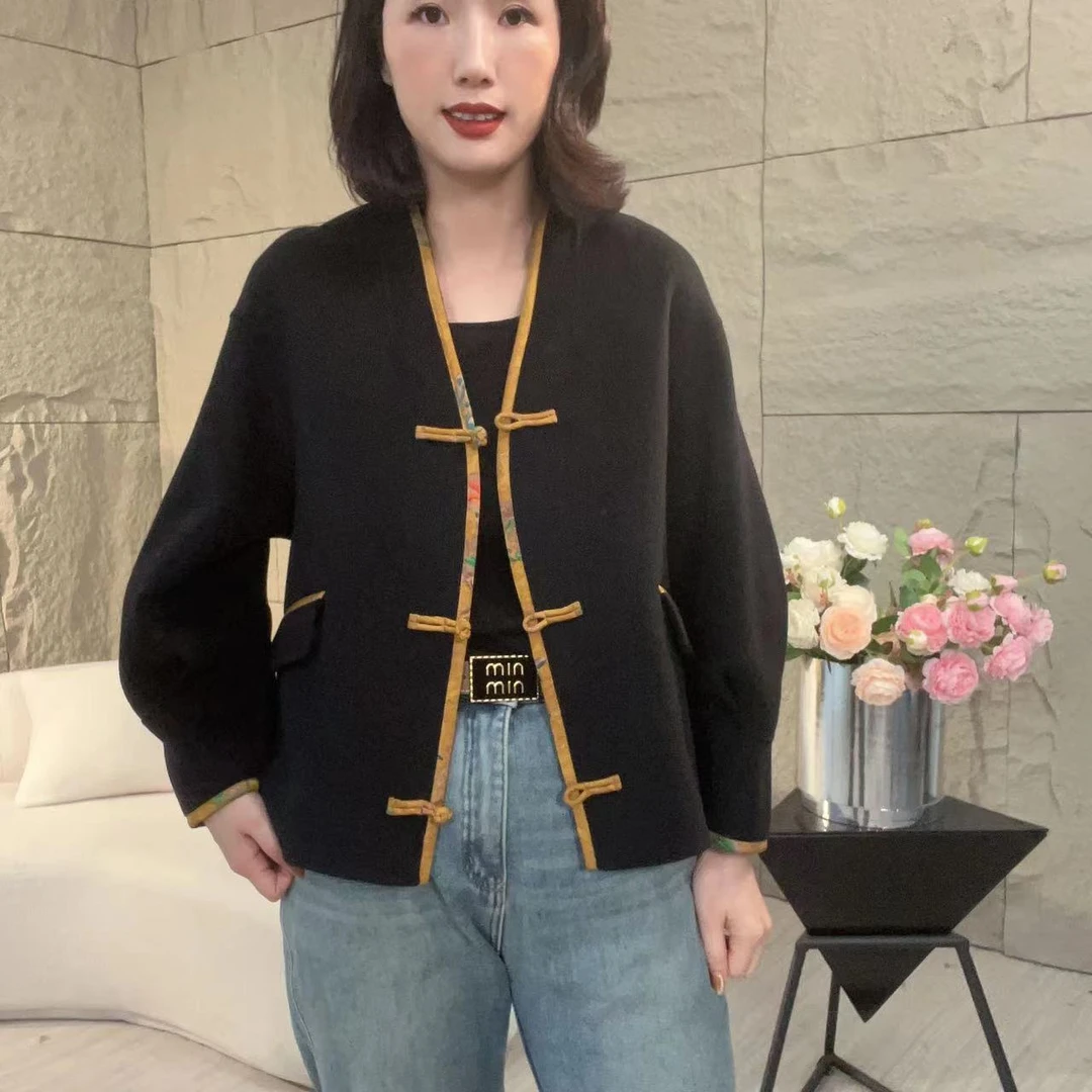 【赛姐高奢】双面呢大衣气质时尚休闲百搭宽松秋冬505