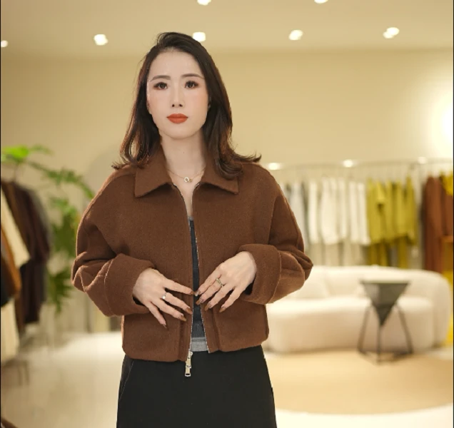 【赛姐高奢】骆驼绒大衣气质时尚休闲百搭宽松秋冬1616