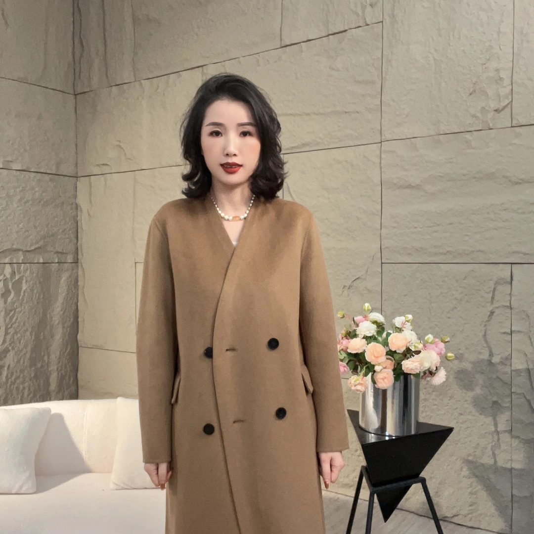 【赛姐高奢】双面呢大衣气质时尚休闲百搭宽松秋冬126