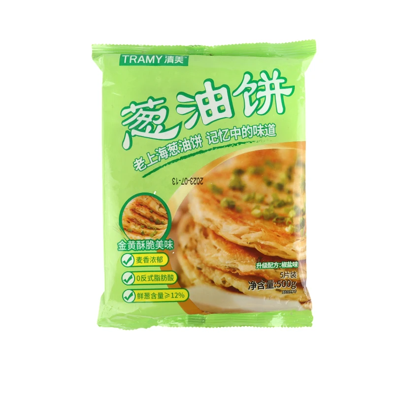 Tramy/清美椒盐味葱油饼500g/袋广式早茶
