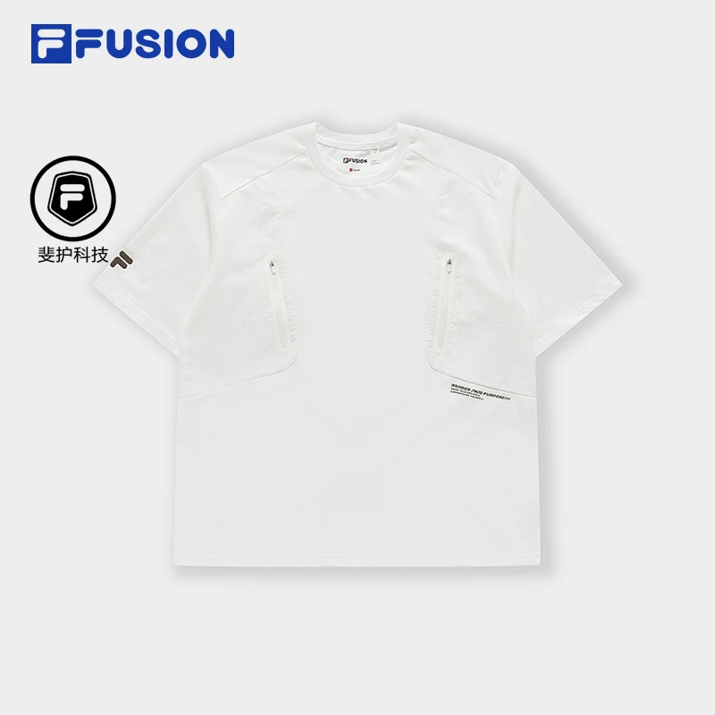FILA FUSION男装短袖T恤【宽松百搭】24夏潮流休闲运动T11M421103