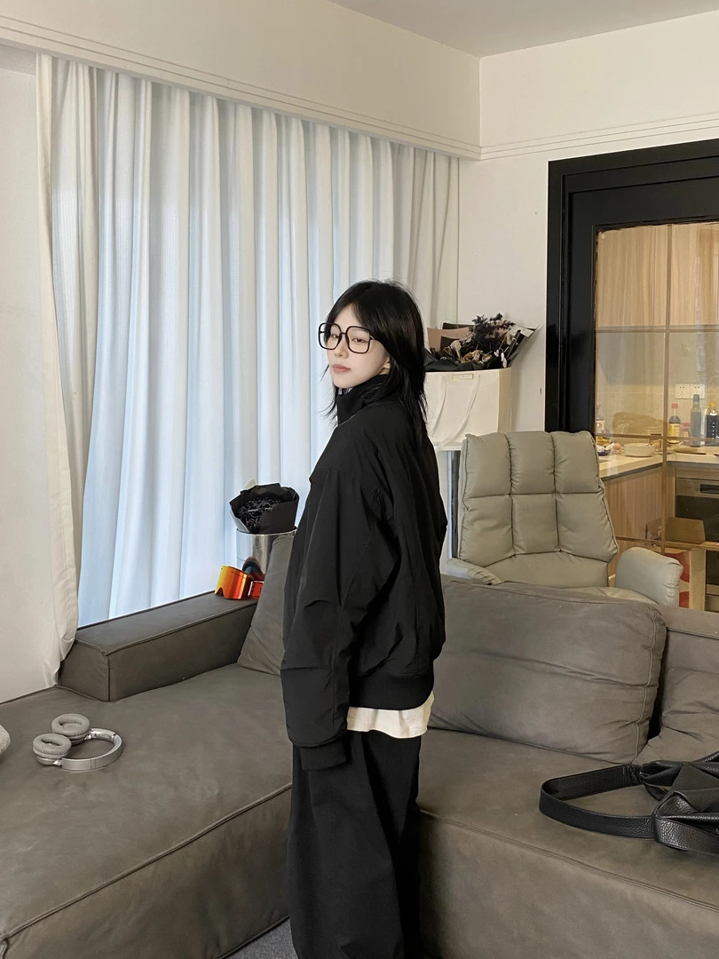 【mllm蔡蔡】纯色中性运动宽松棉服外套上衣休闲百搭复古c2779