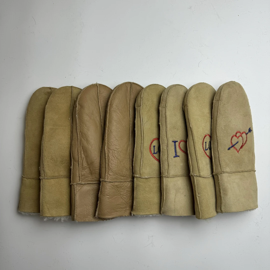 特价男女款羊皮毛一体手套加厚耐磨真皮冬季加绒