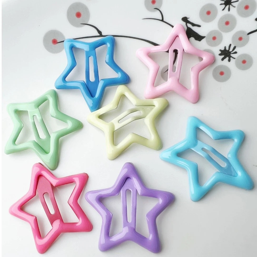 五角星星发夹方夹滴油小夹子系列