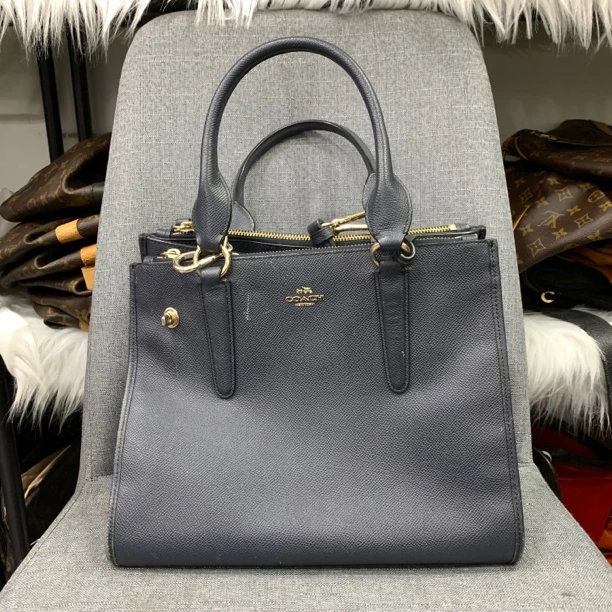 90新 COACH/蔻驰 coach蔻驰杀手包｜蓝色手提斜挎包