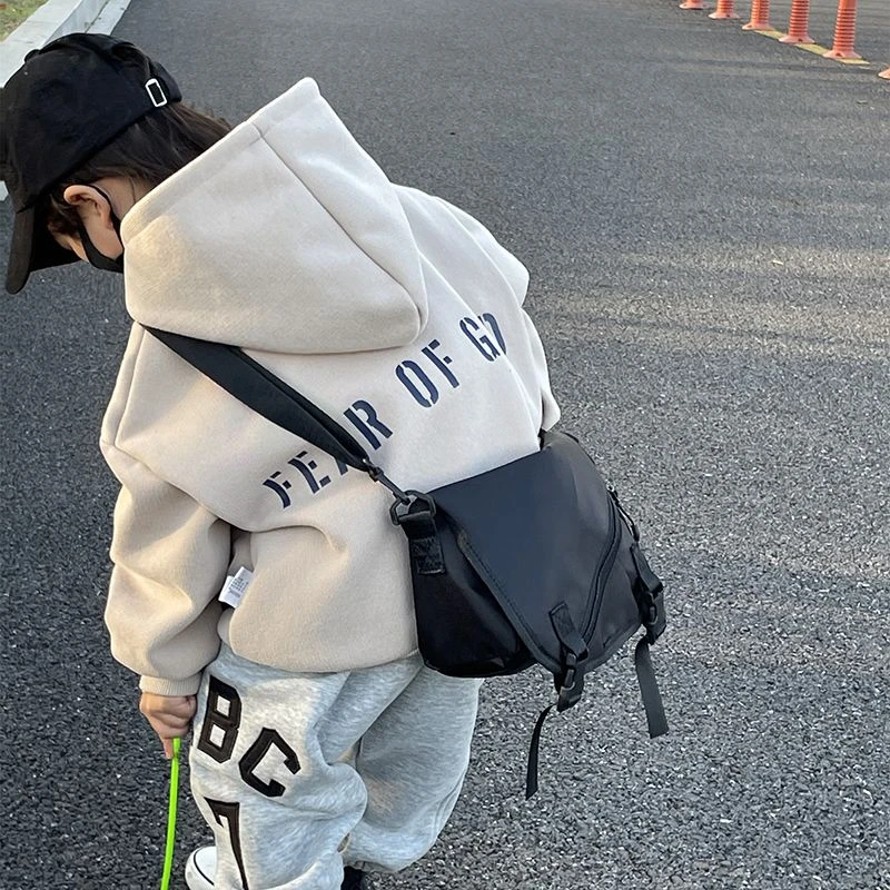 【冬季大促】男童加绒卫衣2022新款冬款儿童连帽加厚洋气上衣外套