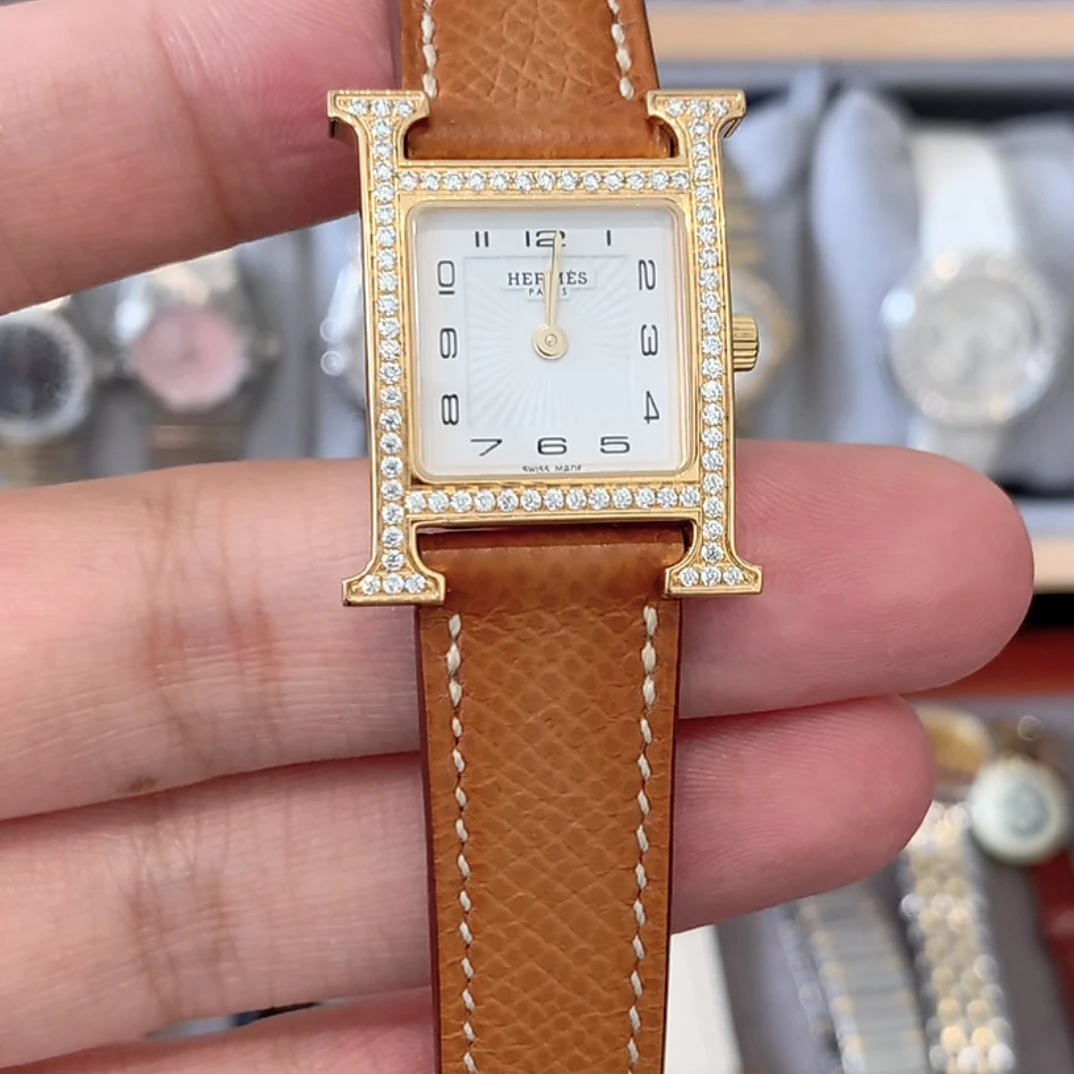 95新 Hermes/爱马仕 H Hour/石英/女表/手表女士时尚