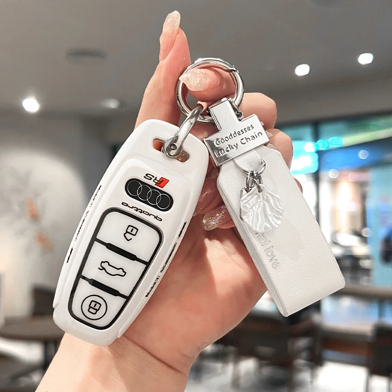 适用2023款奥迪A6L钥匙套23 q7新A3 A4L A6壳Q3女Q5L扣A7车a8 q4