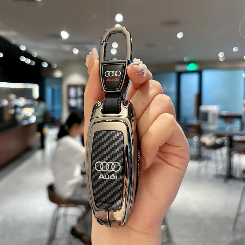 适用奥迪钥匙套a4l a6l q5l q3 a6 a3 q5 q7车壳扣男女士高级感