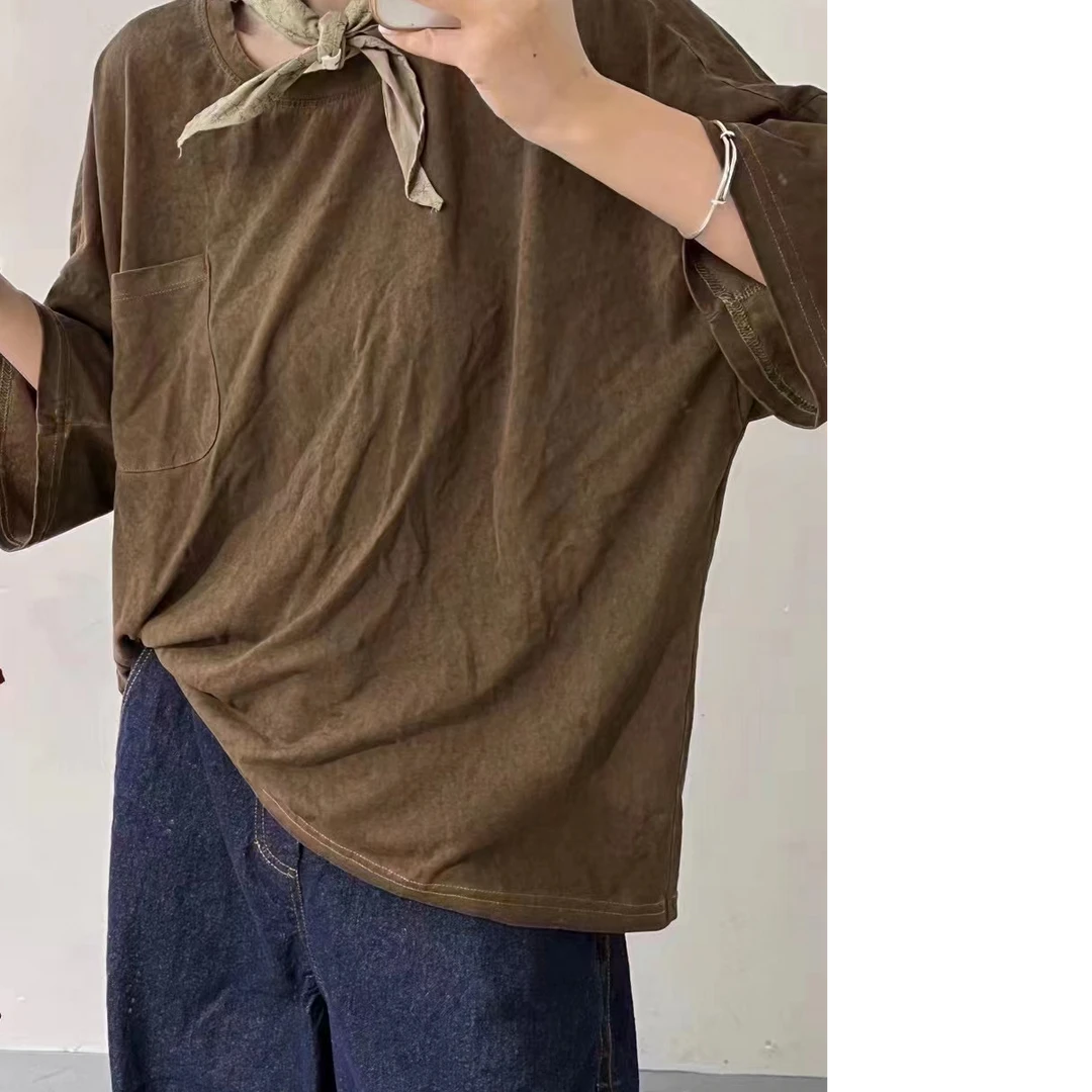 玉莉推荐夏季清凉上衣百搭宽松圆领