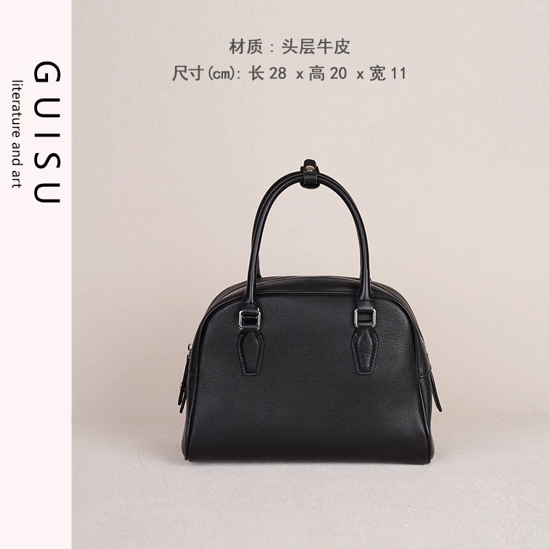 【闺宿】头层牛皮真皮手工包复古斜跨单肩女包时尚百搭大号贝壳包