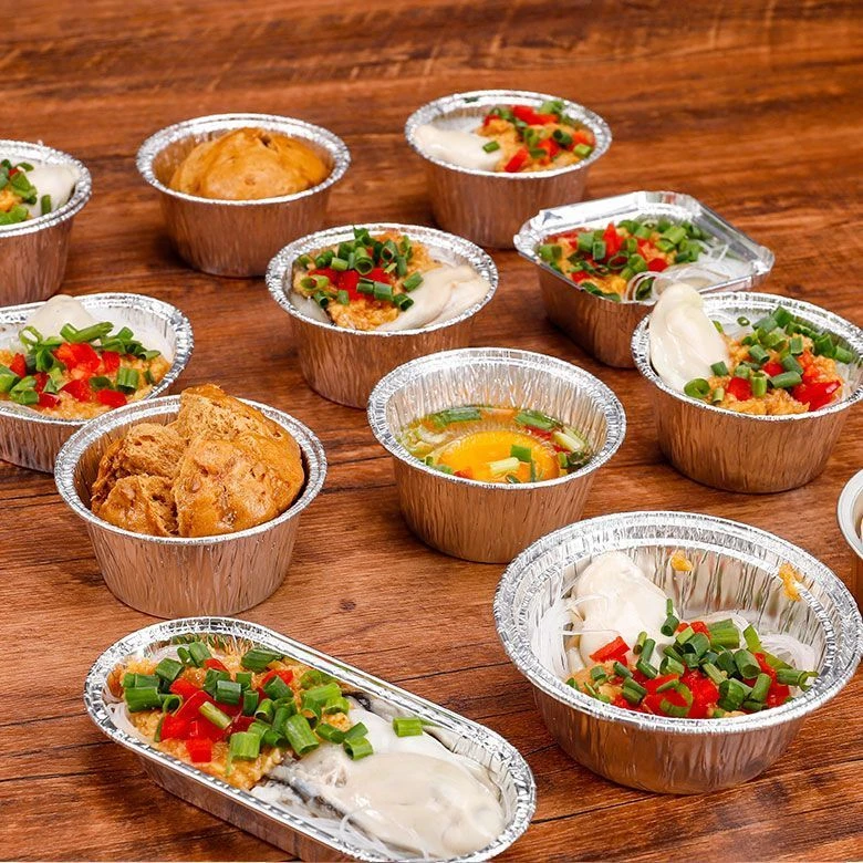 空气炸锅专用锡铝箔碗杯烤箱家用圆形蛋挞托食品材质重复使用小号