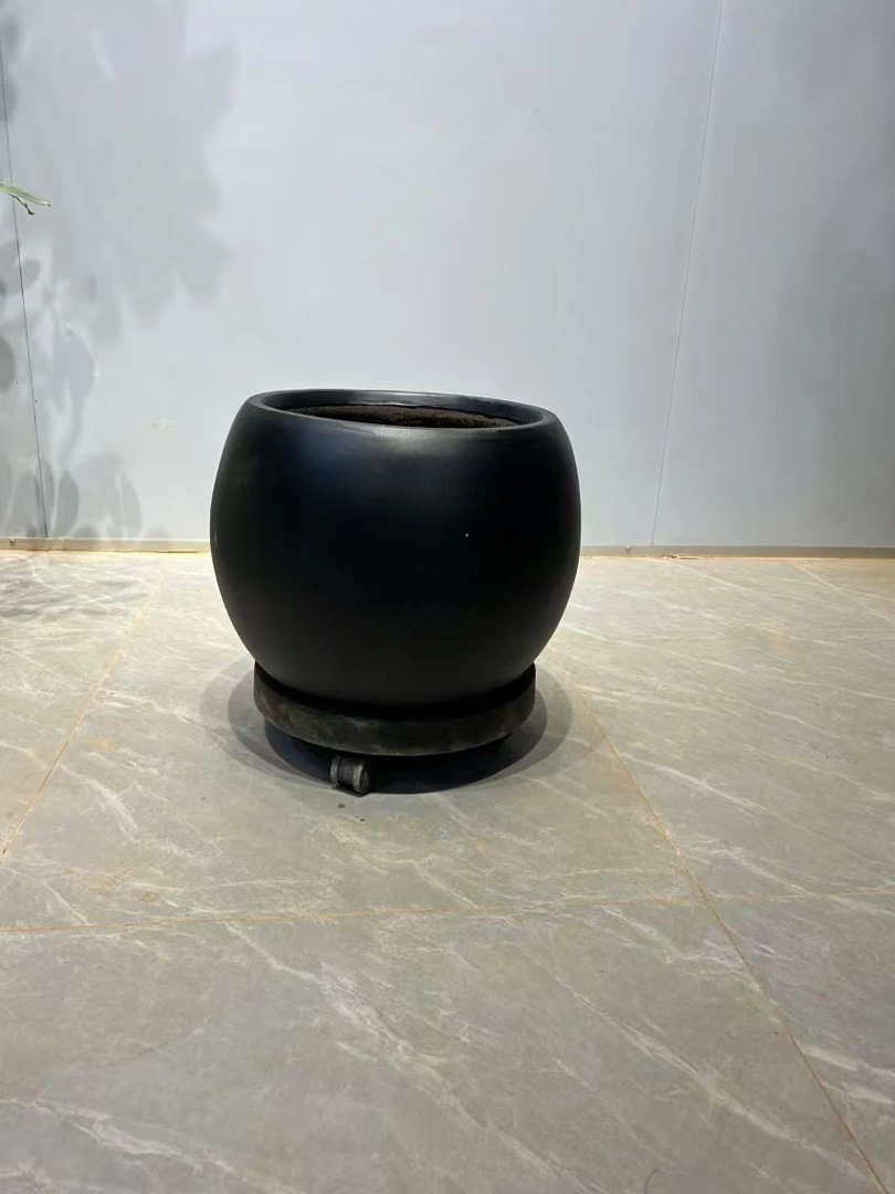 镁泥花盆大号家用轻奢高级感加厚耐用发财树鸭脚木客厅阳台